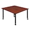 Regency Square Mobile Tables, 48 W, 48 L, 23-34 H, Wood, Metal, Cherry TB4848CHAPCBK - alternate 5